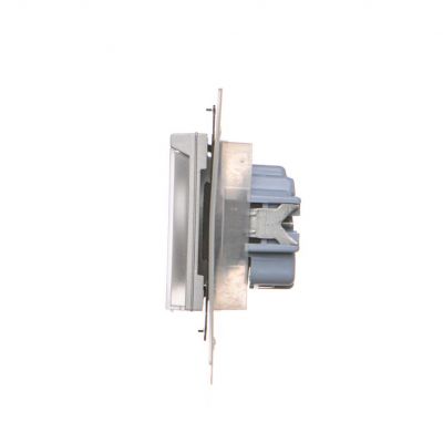 Simon 55 Gniazdo wtyczkowe do wersji IP44 z uszczelką szybkozłączka Klapka transparentna Aluminium mat TGZ1BCZ.01/143A KONTAKT (TGZ1BCZ.01/143A)