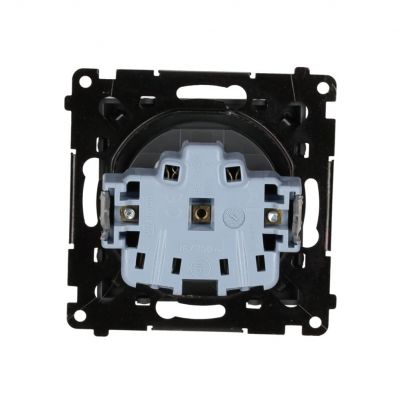 Simon 55 Gniazdo pojedyncze z/u i przesłonami szybkozłączka Grafitowy mat TGZ1CZ.01/116 KONTAKT (TGZ1CZ.01/116)