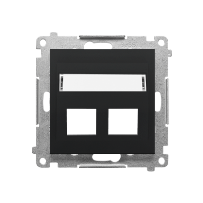 Simon 55 Gniazdo wtyczkowe z zintegrowaną ładowarką 2xUSBA Czarny mat TGZ1USB2AA.01/149 TKP2S.01/149 KONTAKT (TKP2S.01/149)