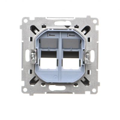 Simon 55 Gniazdo wtyczkowe z zintegrowaną ładowarką 2xUSBA Czarny mat TGZ1USB2AA.01/149 TKP2S.01/149 KONTAKT (TKP2S.01/149)