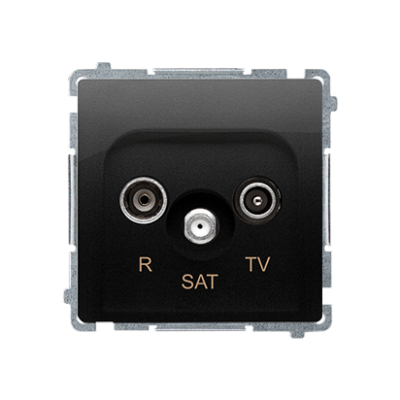 SIMON BASIC WMUA-02018z-Y011 Gniazdo antenowe R-TV-SAT przelotowe (moduł), 1x wejście: 5 MHz–2,4 GHz BMZAR-SAT10/P.01/49 KONTAKT (BMZAR-SAT10/P.01/49)