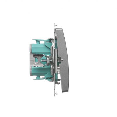 Simon Basic Łącznik pojedynczy jednobiegunowy szybkozłączka satynowy BMW1.01/29 KONTAKT (BMW1.01/29)