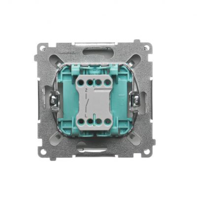 Simon Basic Łącznik pojedynczy jednobiegunowy szybkozłączka satynowy BMW1.01/29 KONTAKT (BMW1.01/29)