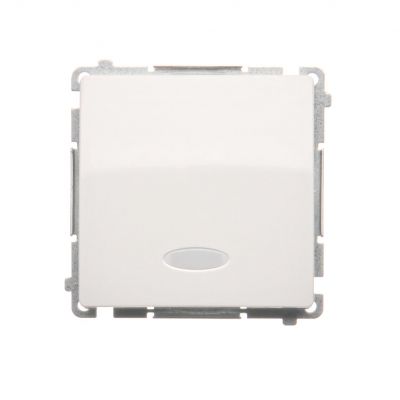 Simon Basic Łącznik pojedynczy jednobiegunowy z podświetleniem LED szybkozłączka biały BMW1L.01/11 KONTAKT (BMW1L.01/11)