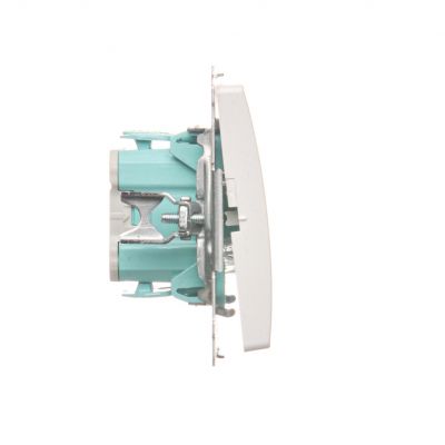 Simon Basic Łącznik pojedynczy jednobiegunowy z podświetleniem LED szybkozłączka biały BMW1L.01/11 KONTAKT (BMW1L.01/11)