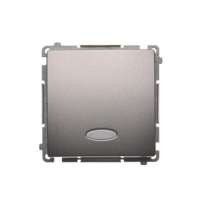Simon Basic Łącznik pojedynczy jednobiegunowy z podświetleniem LED szybkozłączka stal inox BMW1L.01/21 KONTAKT (BMW1L.01/21)