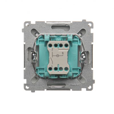 Simon Basic Łącznik pojedynczy jednobiegunowy z sygnalizacją załączenia szybkozłączka stal inox BMW1ZL.01/21 KONTAKT (BMW1ZL.01/21)