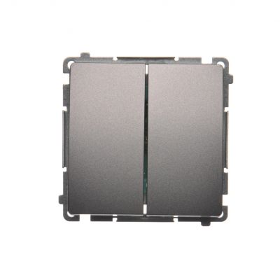 Simon Basic Łącznik świecznikowy 10A 250V szybkozłączka stal inox BMW5.01/21 KONTAKT (BMW5.01/21)