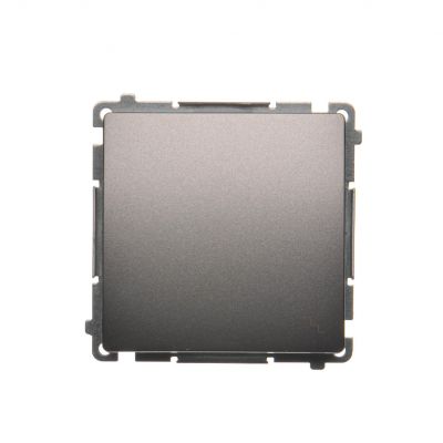 Simon Basic Łącznik schodowy 10A 250V szybkozłączka stal inox BMW6.01/21 KONTAKT (BMW6.01/21)