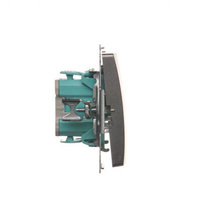 Simon Basic Łącznik schodowy 10A 250V szybkozłączka stal inox BMW6.01/21 KONTAKT (BMW6.01/21)