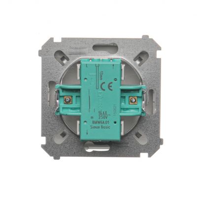Simon Basic Łącznik schodowy 16A 250V zaciski śrubowe stal inox BMW6A.01/21 KONTAKT (BMW6A.01/21)
