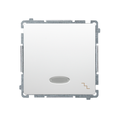 Simon Basic Łącznik schodowy z podświetleniem LED 10A 250V szybkozłączka biały BMW6L.01/11 KONTAKT (BMW6L.01/11)