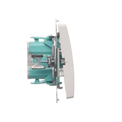 Simon Basic Łącznik schodowy z podświetleniem LED 10A 250V szybkozłączka biały BMW6L.01/11 KONTAKT (BMW6L.01/11)