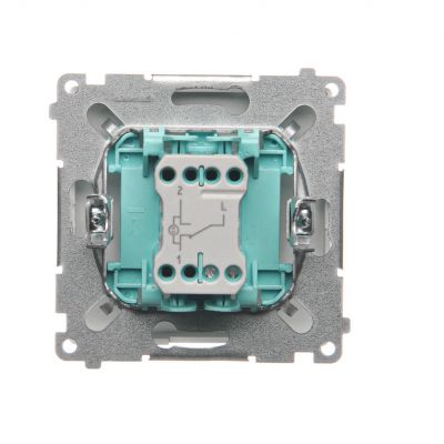 Simon Basic Łącznik schodowy z podświetleniem LED 10A 250V szybkozłączka biały BMW6L.01/11 KONTAKT (BMW6L.01/11)