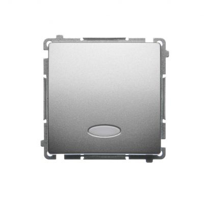 Simon Basic Łącznik schodowy z podświetleniem LED 10A 250V szybkozłączka satynowy BMW6L.01/29 KONTAKT (BMW6L.01/29)