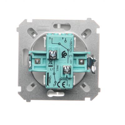 Simon Basic Łącznik schodowy podwójny 10A 250V zaciski śrubowe biały BMW6/2.01/11 KONTAKT (BMW6/2.01/11)