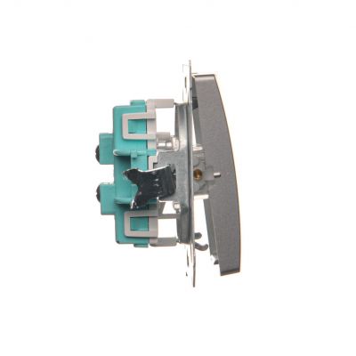 Simon Basic Łącznik schodowy podwójny 10A 250V zaciski śrubowe stal inox BMW6/2.01/21 KONTAKT (BMW6/2.01/21)