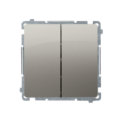 Simon Basic Łącznik schodowy podwójny 10A 250V zaciski śrubowe satynowy BMW6/2.01/29 KONTAKT (BMW6/2.01/29)