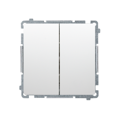 Simon Basic Łącznik schodowy podwójny z podświetleniem LED 10A 250V zaciski śrubowe biały BMW6/2L.01/11 KONTAKT (BMW6/2L.01/11)