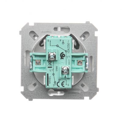 Simon Basic Łącznik schodowy podwójny z podświetleniem LED 10A 250V zaciski śrubowe biały BMW6/2L.01/11 KONTAKT (BMW6/2L.01/11)