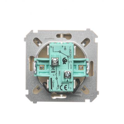 Simon Basic Łącznik schodowy podwójny z podświetleniem LED 10A 250V zaciski śrubowe beż BMW6/2L.01/12 KONTAKT (BMW6/2L.01/12)