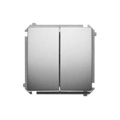 Simon Basic Łącznik schodowy podwójny z podświetleniem LED 10A 250V zaciski śrubowe satynowy BMW6/2L.01/29 KONTAKT (BMW6/2L.01/29)