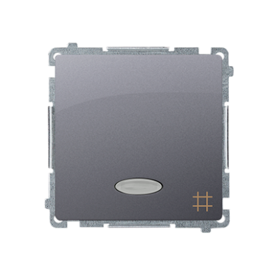 Simon Basic Łącznik krzyżowy z podświetleniem LED 10A 250V szybkozłączka stal inox BMW7L.01/21 KONTAKT (BMW7L.01/21)