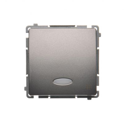 Simon Basic Łącznik krzyżowy z podświetleniem LED 10A 250V szybkozłączka stal inox BMW7L.01/21 KONTAKT (BMW7L.01/21)