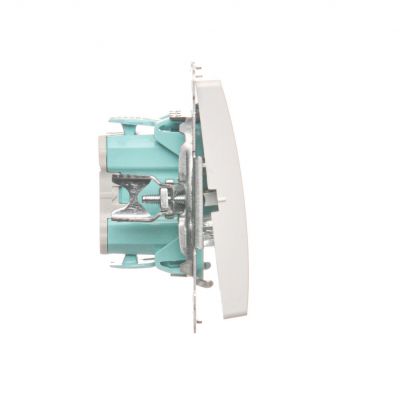 Simon Basic Przycisk dzwonek 10A 250V szybkozłączka biały BMD1.01/11 KONTAKT (BMD1.01/11)