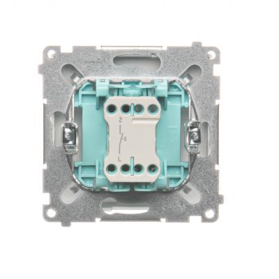 Simon Basic Przycisk dzwonek 10A 250V szybkozłączka biały BMD1.01/11 KONTAKT (BMD1.01/11)