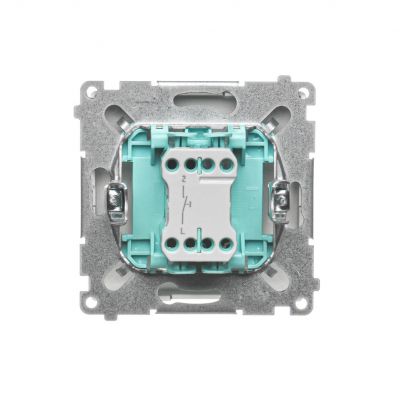 Simon Basic Przycisk dzwonek 10A 250V szybkozłączka satynowy BMD1.01/29 KONTAKT (BMD1.01/29)