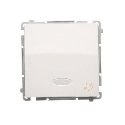 Simon Basic Przycisk dzwonek z podświetleniem LED 10A 250V szybkozłączka biały BMD1L.01/11 KONTAKT (BMD1L.01/11)