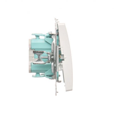 Simon Basic Przycisk dzwonek z podświetleniem LED 10A 250V szybkozłączka biały BMD1L.01/11 KONTAKT (BMD1L.01/11)