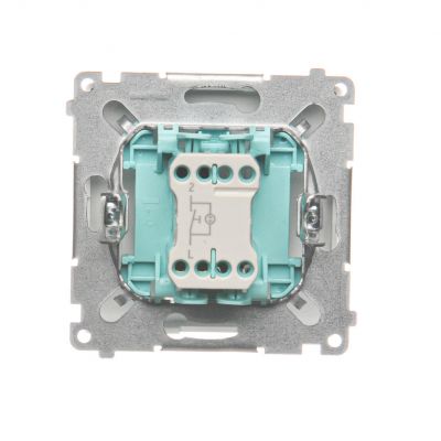 Simon Basic Przycisk dzwonek z podświetleniem LED 10A 250V szybkozłączka biały BMD1L.01/11 KONTAKT (BMD1L.01/11)