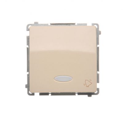 Simon Basic Przycisk dzwonek z podświetleniem LED 10A 250V szybkozłączka beż BMD1L.01/12 KONTAKT (BMD1L.01/12)
