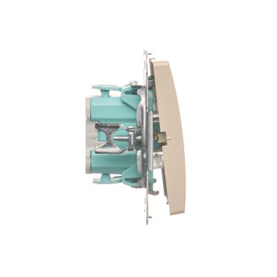 Simon Basic Przycisk dzwonek z podświetleniem LED 10A 250V szybkozłączka beż BMD1L.01/12 KONTAKT (BMD1L.01/12)