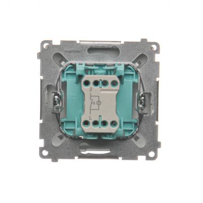 Simon Basic Przycisk dzwonek z podświetleniem LED 10A 250V szybkozłączka stal inox BMD1L.01/21 KONTAKT (BMD1L.01/21)