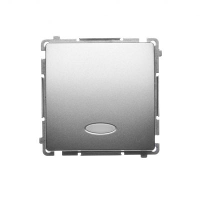 Simon Basic Przycisk dzwonek z podświetleniem LED 10A 250V szybkozłączka satynowy BMD1L.01/29 KONTAKT (BMD1L.01/29)