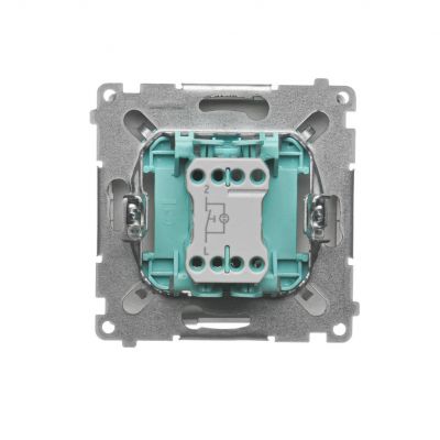 Simon Basic Przycisk dzwonek z podświetleniem LED 10A 250V szybkozłączka satynowy BMD1L.01/29 KONTAKT (BMD1L.01/29)