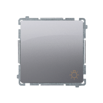 Simon Basic Przycisk światło 10A 250V szybkozłączka stal inox BMS1.01/21 KONTAKT (BMS1.01/21)