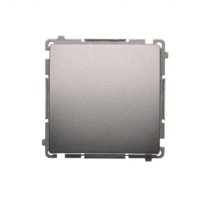 Simon Basic Przycisk światło 10A 250V szybkozłączka stal inox BMS1.01/21 KONTAKT (BMS1.01/21)