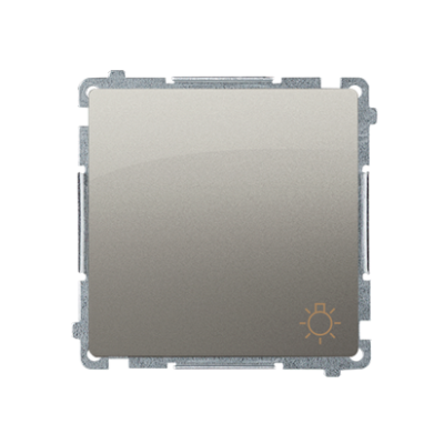 Simon Basic Przycisk światło 10A 250V szybkozłączka satynowy BMS1.01/29 KONTAKT (BMS1.01/29)