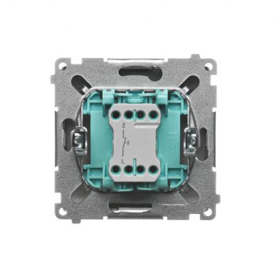 Simon Basic Przycisk światło 10A 250V szybkozłączka satynowy BMS1.01/29 KONTAKT (BMS1.01/29)