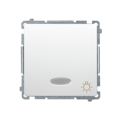 Simon Basic Przycisk światło z podświetleniem LED 10A 250V szybkozłączka biały BMS1L.01/11 KONTAKT (BMS1L.01/11)