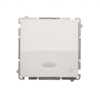 Simon Basic Przycisk światło z podświetleniem LED 10A 250V szybkozłączka biały BMS1L.01/11 KONTAKT (BMS1L.01/11)