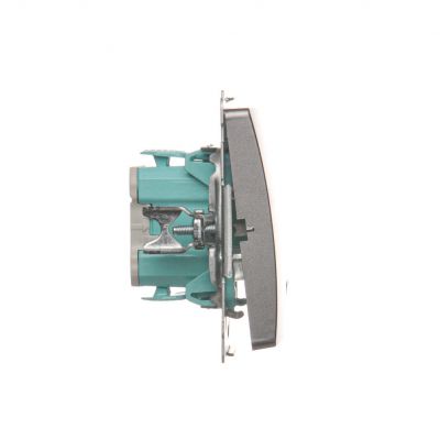 Simon Basic Przycisk światło z podświetleniem LED 10A 250V szybkozłączka stal inox BMS1L.01/21 KONTAKT (BMS1L.01/21)