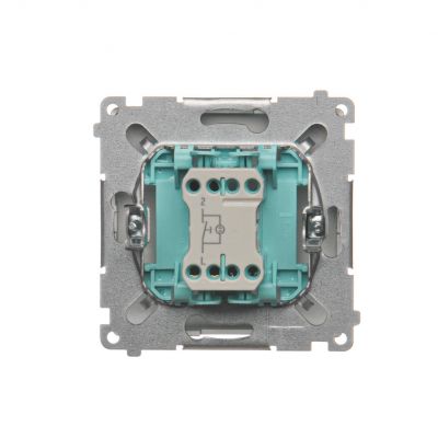 Simon Basic Przycisk światło z podświetleniem LED 10A 250V szybkozłączka stal inox BMS1L.01/21 KONTAKT (BMS1L.01/21)