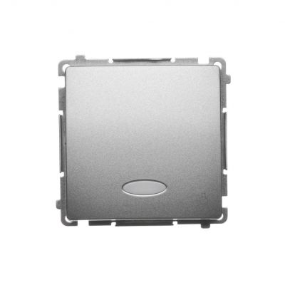 Simon Basic Przycisk światło z podświetleniem LED 10A 250V szybkozłączka satynowy BMS1L.01/29 KONTAKT (BMS1L.01/29)
