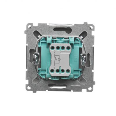 Simon Basic Przycisk światło z podświetleniem LED 10A 250V szybkozłączka satynowy BMS1L.01/29 KONTAKT (BMS1L.01/29)