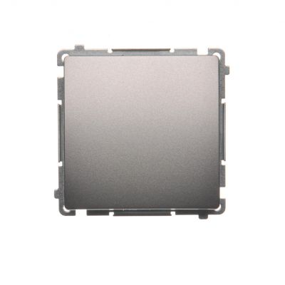 Simon Basic Przycisk pojedynczy zwierny bez piktogramu 10A 250V szybkozłączka stal inox BMP1.01/21 KONTAKT (BMP1.01/21)